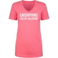 thumbnail image 1 of Endorphins Are My Valentine Womens V-Neck Tee, 1 of 2