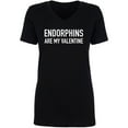thumbnail image 1 of Endorphins Are My Valentine Womens V-Neck Tee, 1 of 2