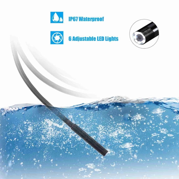 Endoscope 3-in-1 Industrial Endoscope Borescope Inspection Camera Built-in 6 LEDs IP67 Waterproof Endoscope For Smartphones/PC