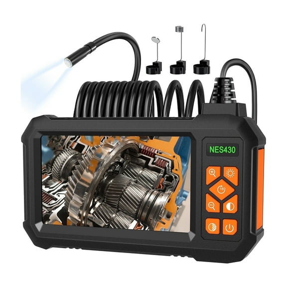 Binazon Endoscope Borescope Camera 1080P HD 4.3" Screen IP67 Waterproof 8 LED Lights 3.28Ft