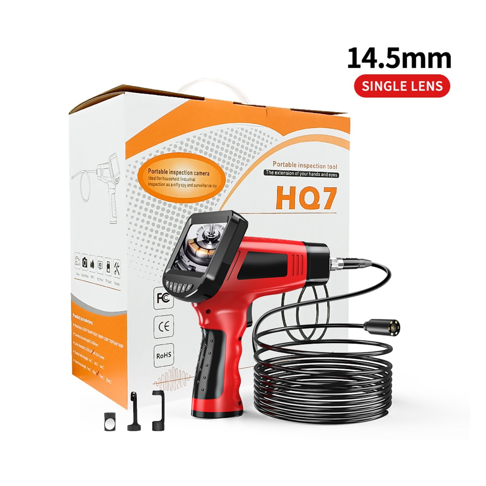 Endoscope Camera 1080P HD Borescope 4.3" LCD Screen Inspection Camera IP67 Waterproof Industrial Endoscope with 25m Snake Cable , User-Friendly Borescopes