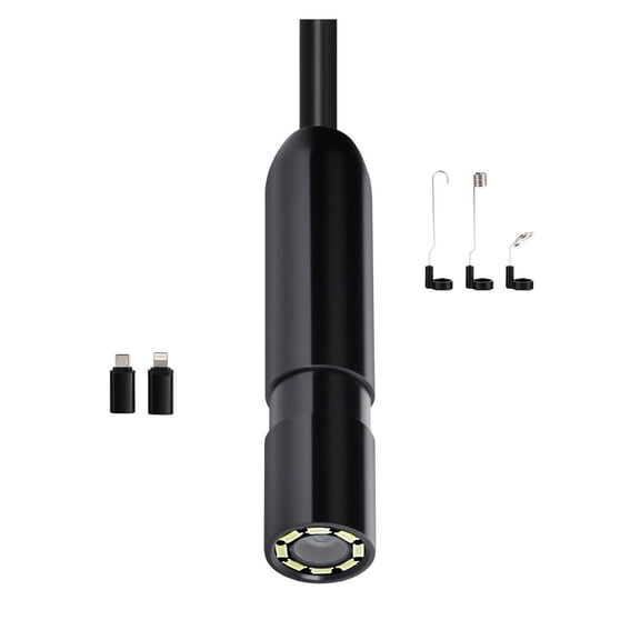 Endoscope Camera 1920P HD, 16.4FT Borescope for Android & iOS, 8 LED Inspection Camera, IP67 Waterproof Snake Camera for Auto, Plumbing, HVAC