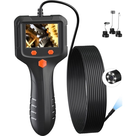 POLEET 1080P HD Endoscope Camera with Light, IP67 Waterproof Borescope Snake Camera for Wall, Vent, Engine and Pipe Inspection