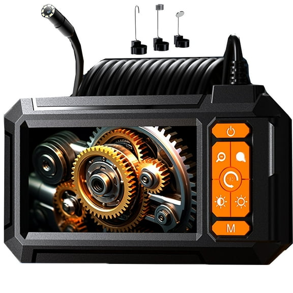 Endoscope Camera with Light, Borescope Camera with 4.3" IPS Screen, 1080P HD Borescope with 8 LED Lights, 6.6FT Semi-Rigid Cord, IP67 Waterproof Endoscope for Sewer, Cool Gadgets&Tools for Men