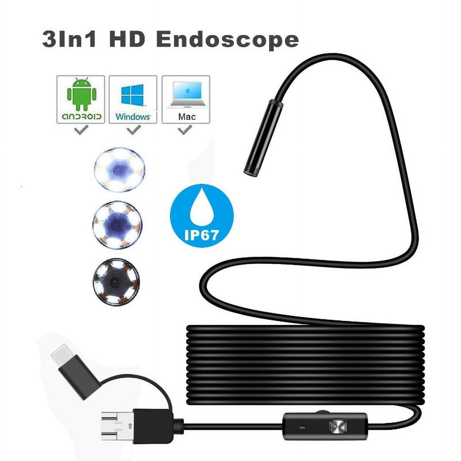 Endoscope Camera Micro USB Type-c USB for Android 3-in-1 Computer ...