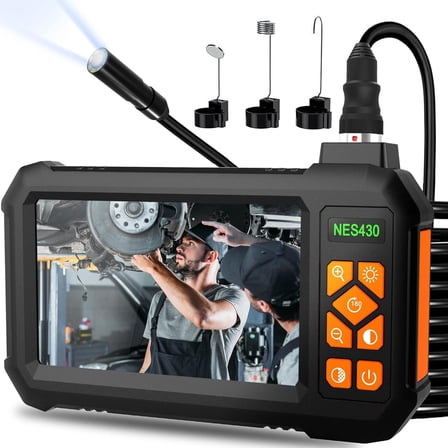 "Endoscope Camera with Light, 1920P HD Borescope, 4.3" IPS Screen, 8 LED Lights, 16.5FT Semi-Rigid Cord – Gadgets & Tools for Men"