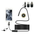 thumbnail image 1 of Endoscope Camera with Light, Waterproof Snake Pipe Drain with 6 Adjustable LED Light Snake Cable USB Adapter for Android Phone Tablet Device, Black, 1 of 7