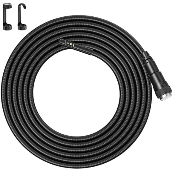Endoscope Replacement Cable with Light, Dual Lens Inspection Camera 8mm/0.31inch Waterproof Probe Compatible with NTS500, NTS300(10FT)$$Tools & Hardware Other