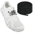 thumbnail image 1 of Endoto 2 Pairs Elastic Shoelaces for ON Cloud 5 & 6 No Tie Replacements Shoes Laces Stretchy Bungee Running Training(Color:Black,Size:12Inch), 1 of 7