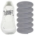 thumbnail image 1 of Endoto 3 Pairs Elastic Shoelaces for ON Cloud 5 & 6 No Tie Replacements Shoes Laces Stretchy Bungee Running Training(Color:Dark Gray,Size:28Inch), 1 of 7