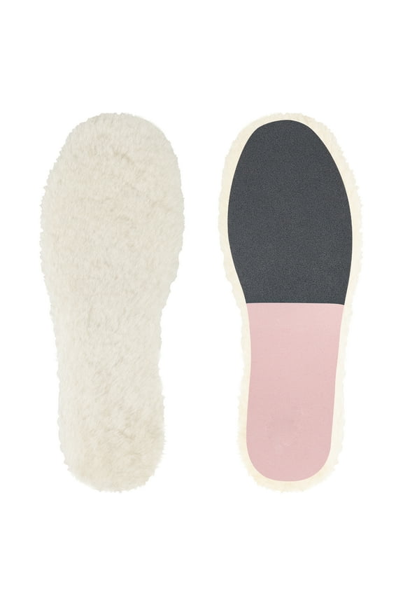 Replacement Insoles for Women Slipper and Boot Shoes, Sheepskin Insole Inserts for Foot Warm(Color:Pink,Size:Women12-EU43)