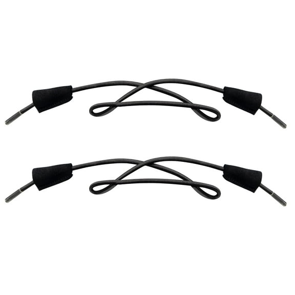 Endoto Shoelaces for Hey Dude Elastic Strings Replacement Laces Shoes(Color:Black,Size:14Inch)