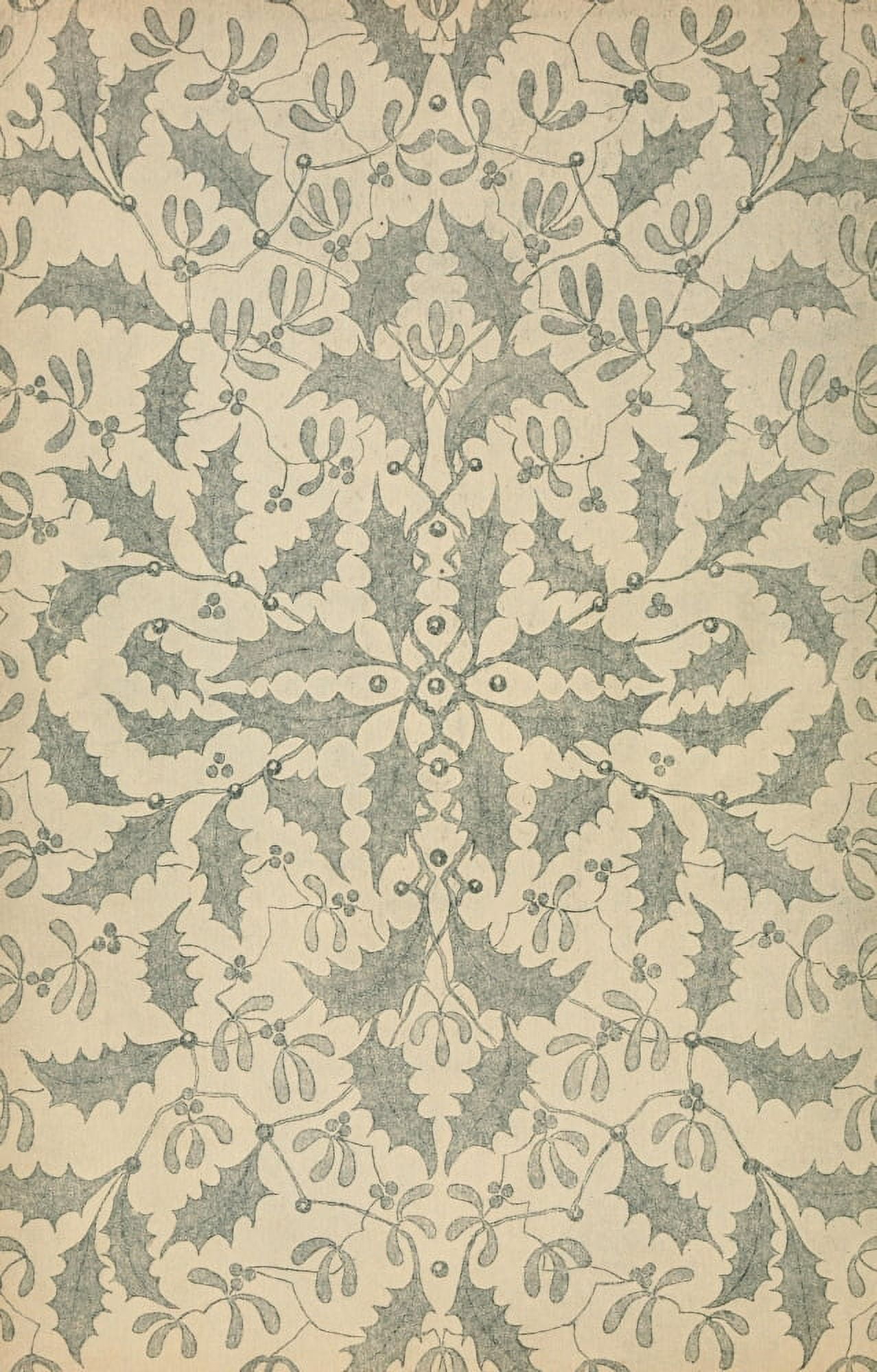 Endpaper A Christmas Carol 1900 Holly Canvas Art - (24 x 36)