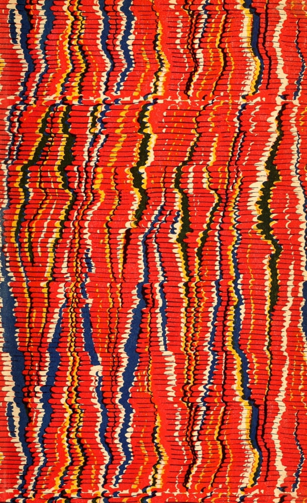 Endpaper Order of Mammals 1910 Red design Canvas Art - (18 x 24)