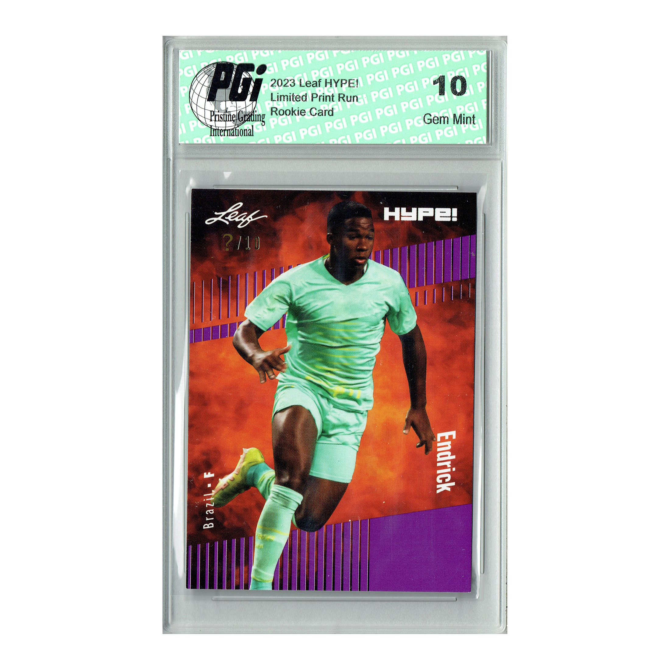 Endrick 2023 Leaf HYPE! #117 Purple SP, Just 10 Made Rookie Card PGI 10 ...