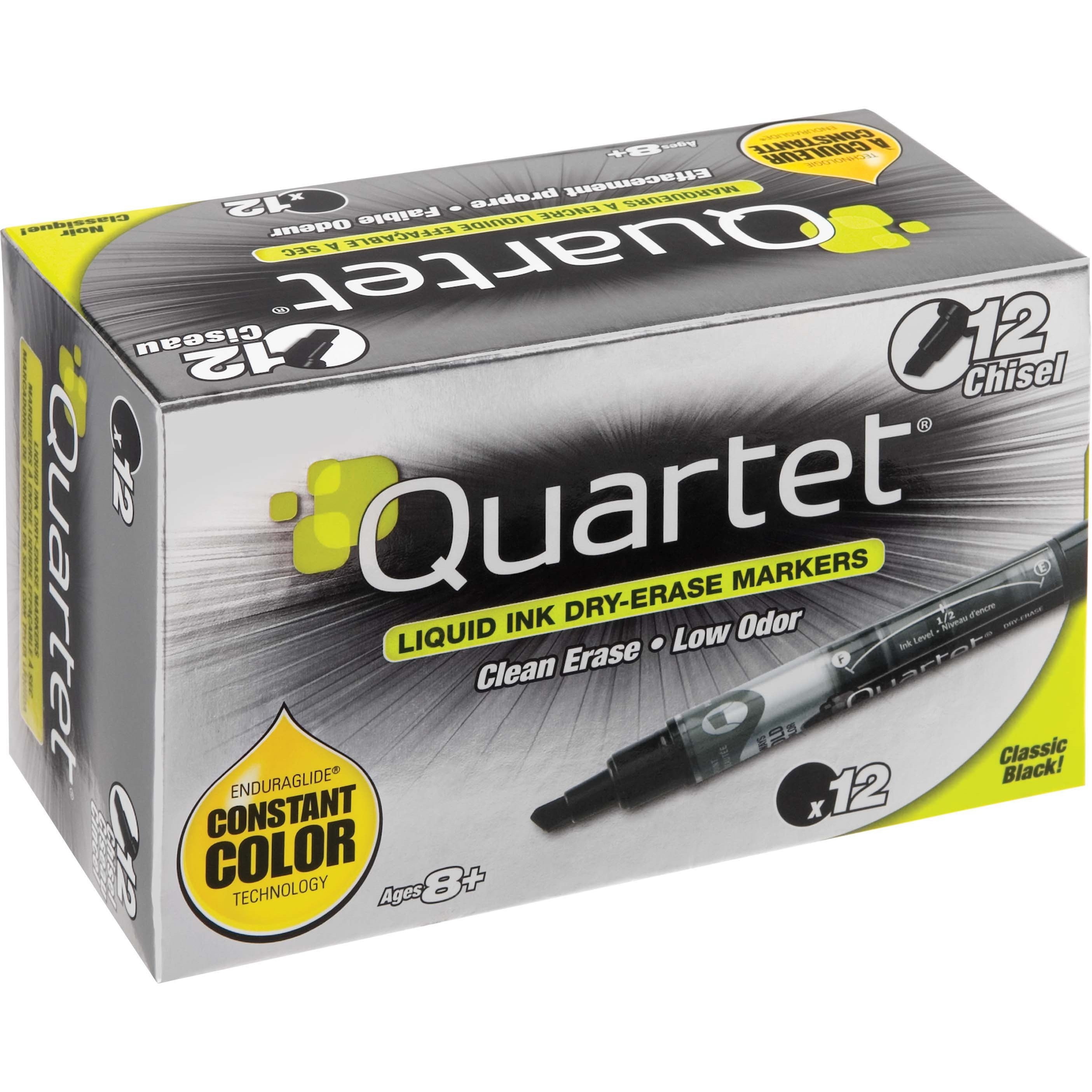 EnduraGlide Dry Erase Marker, Broad Chisel Tip, Black, Dozen EnduraGlide Dry Erase Marker, Broad Chisel Tip, Black, Dozen
