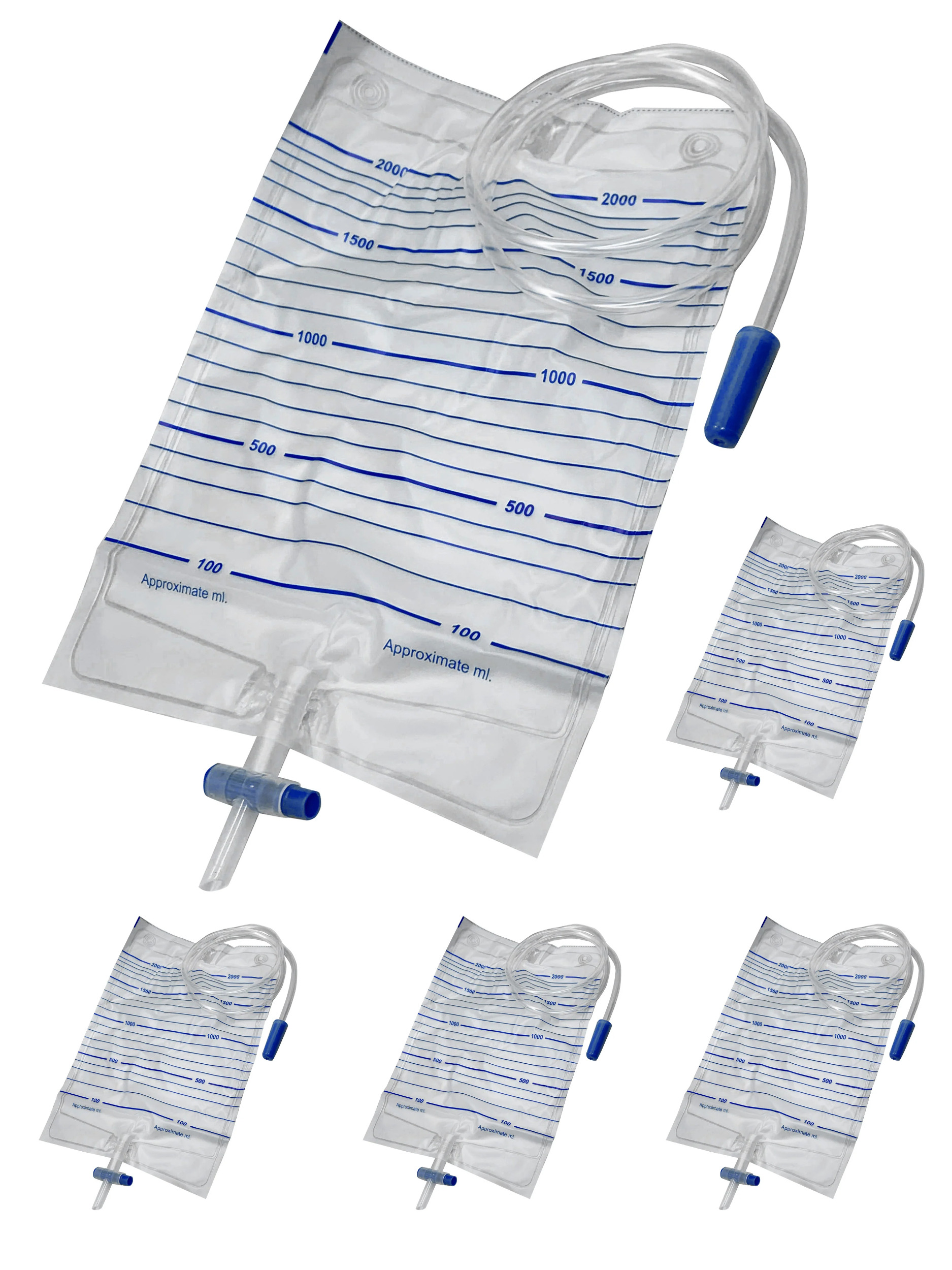 McKesson Urinary Drain Bag with Anti-Reflux Valve, 2000 mL 