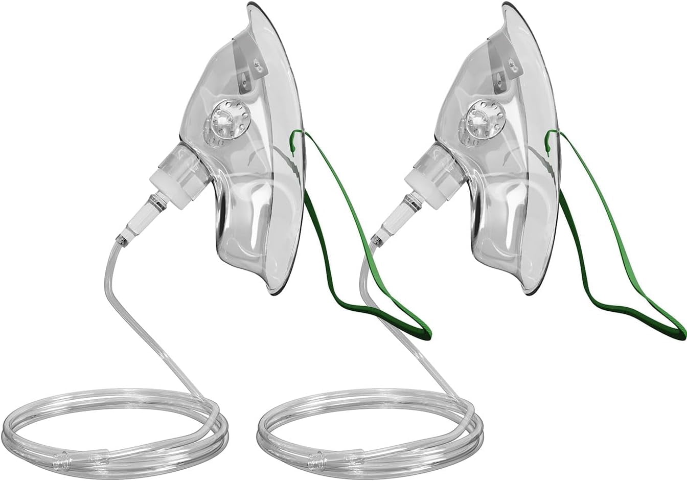 Endure Elongated Oxygen Mask with 6.8' Tubing and Adjustable Elastic Strap, Pack of 2 (Pediatric)