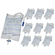 Endure Disposable Adult Sterile Urine Bag for Reliable and Hygienic Collection, 2000 ml Leak-Proof Urinary Drainage Bag with Anti-Reflux Valve, Unisex, Pack of 10
