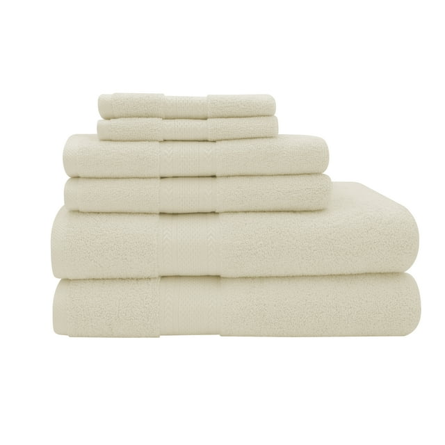 Endure Luxury Super Soft 100 Percent Cotton 6 Piece Bath Towel Set