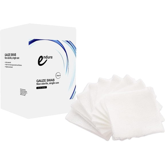 Case Of 2000 Non-Woven Sponges - 4x4 Inch, Non-Sterile, Folded Edge (20 Boxes Of 100)