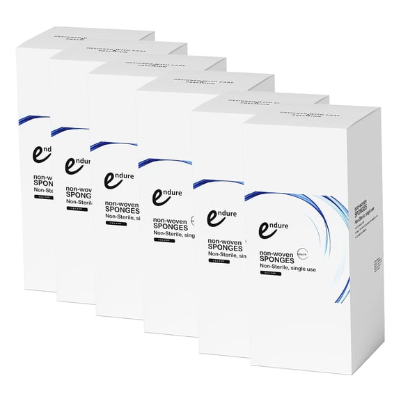 600 Pcs, 2" x 2" Non-Sterile Non-Woven Sponge Standard, Folded Edge