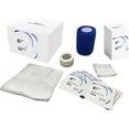 thumbnail image 1 of Endure Wound Care Kit 2, First Aid Pack, Gauze Swab 2"x2" Pack of 100, Gauze Swab 4"x4" Pack of 100, 1 Roll of White Paper Tape, 10 Alcohol Prep Pads & 1 Cohesive Bandage (Blue Cohesive Wrap), 1 of 7