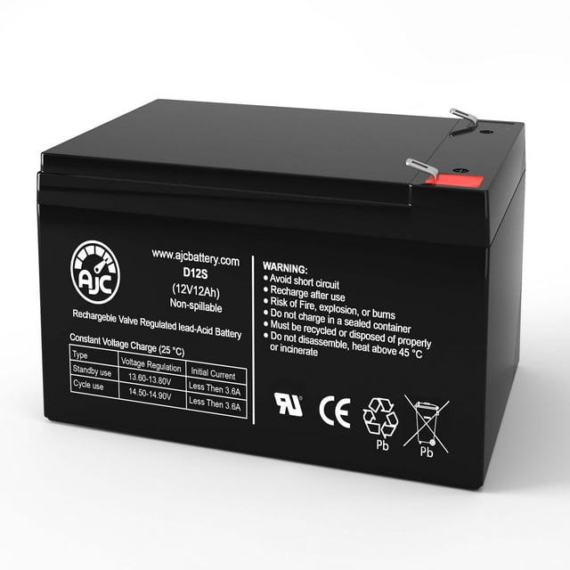 Enduring 6FM12 T2 12V 12Ah UPS Battery - This Is an AJC Brand Replacement