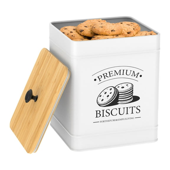 Enduring Cookie Jar with Airtight Lid Large Capacity Biscuit Jar Multipurpose Cookie Tin for Kitchen Counter Decorative