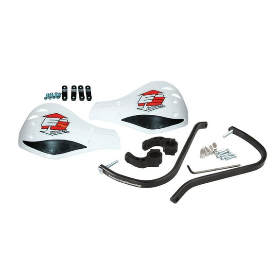 Enduro Engineering Evolution Debris Deflectors Black Bar/White Plastic 1 1/8" Pro-Taper/Renthal Fat Bars/Neken