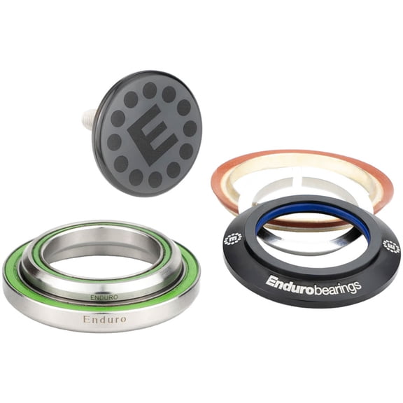 Enduro HDK-0012 Drop-In Headset Kit - IS42/28.6 Upper | IS52/40 Lower, 45x45, Angular Contact Bearings, Tapered, Black