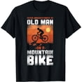 thumbnail image 1 of Enduro MTB Mountain Bike Riding Downhill Dad Father Vintage T-Shirt, 1 of 3