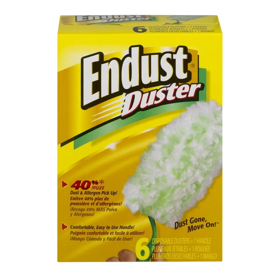 Endust Duster 6 Disposables + 1 Handle, 7.0 CT