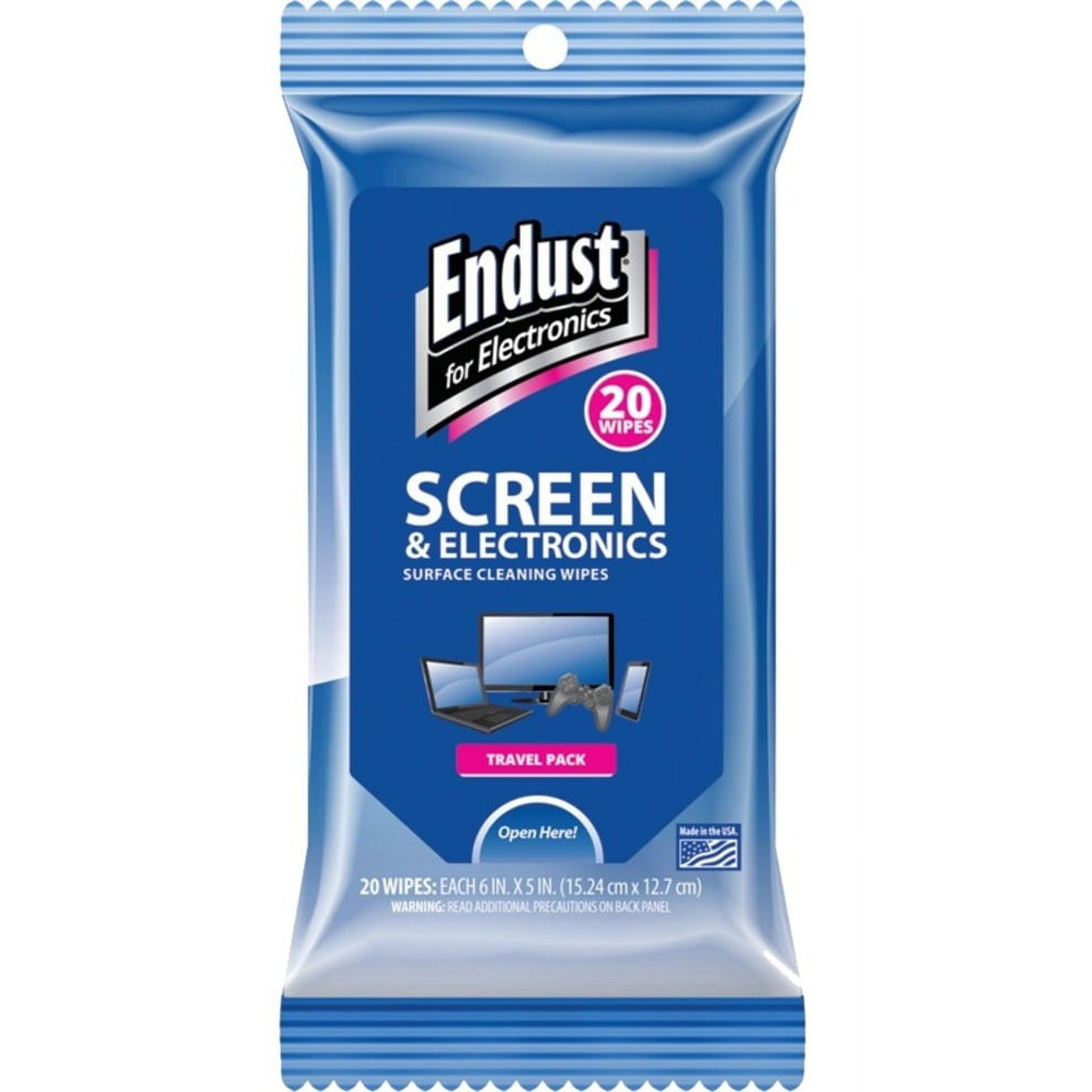 Endust Efe14705 Screen and Electronic Wipes Soft Pack, 20 Ct