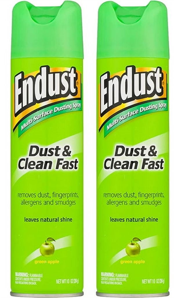 Endust MultiSurface Dusting & Cleaning Spray Aerosol, Green Apple, 10