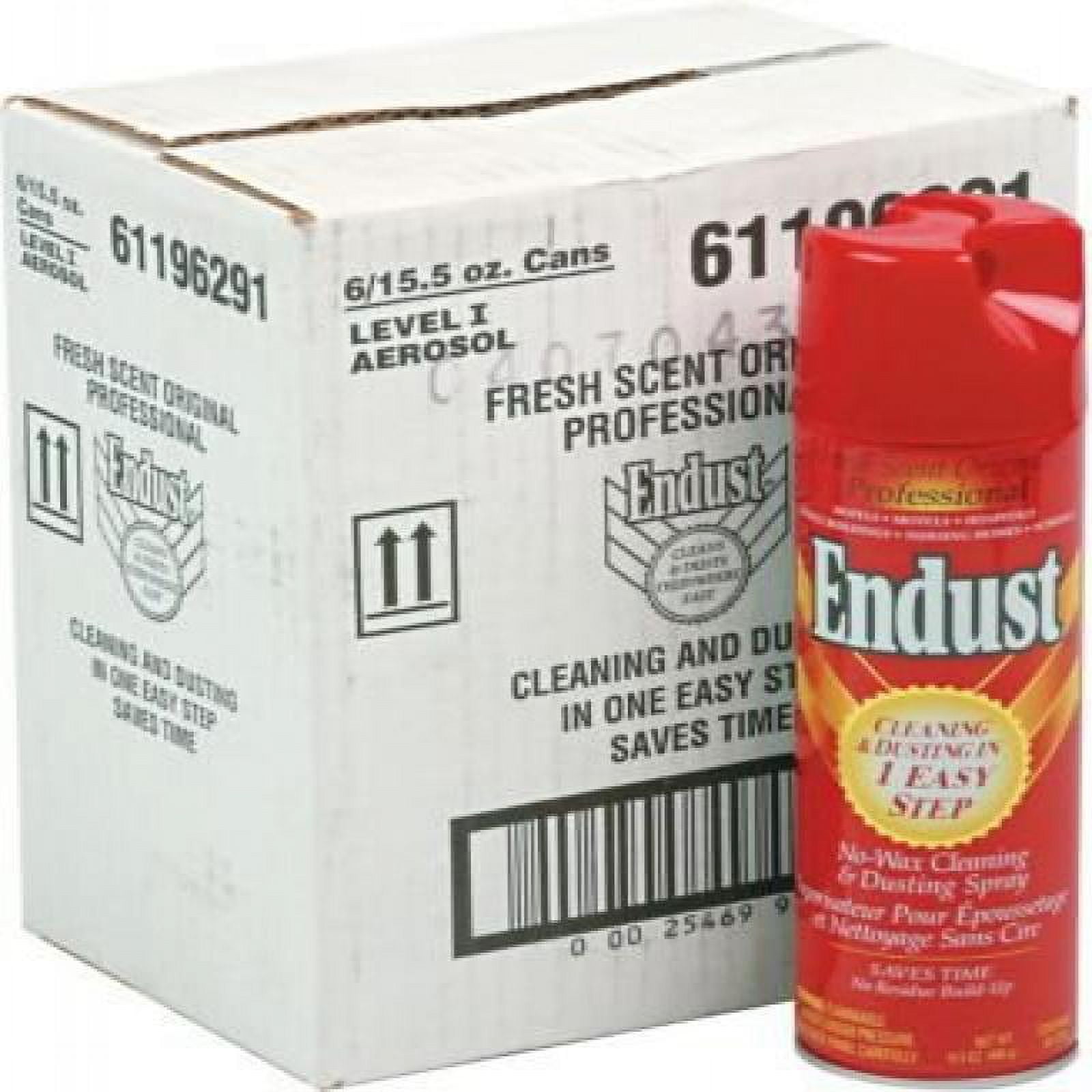Endust Professional Cleaning and Dusting Spray, Unscented, 15 oz., 6