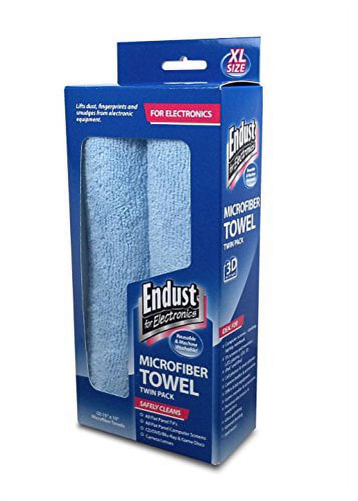 Large-Sized Microfiber Towels Two-Pack 15 x 15, Unscented, Blue, 2/Pack ...