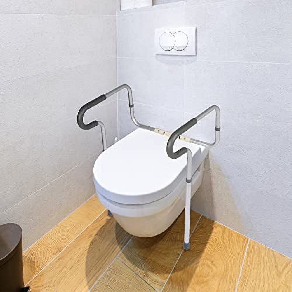 Endynino Toilet Safety Rail, Bathroom Toilet Safety Frame for Elderly