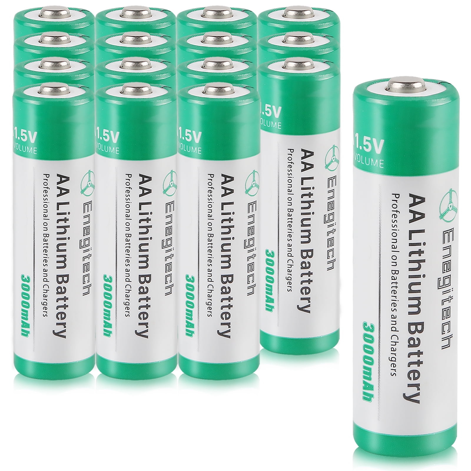 Enegitech AA Lithium Batteries 1.5V 3000mAh for Security System, Extra ...