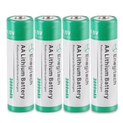 Enegitech AA Lithium Batteries, 1.5V 3000mAh Non-Rechargeable Double A Battery for Weather Station, Flashlight 4 Pack
