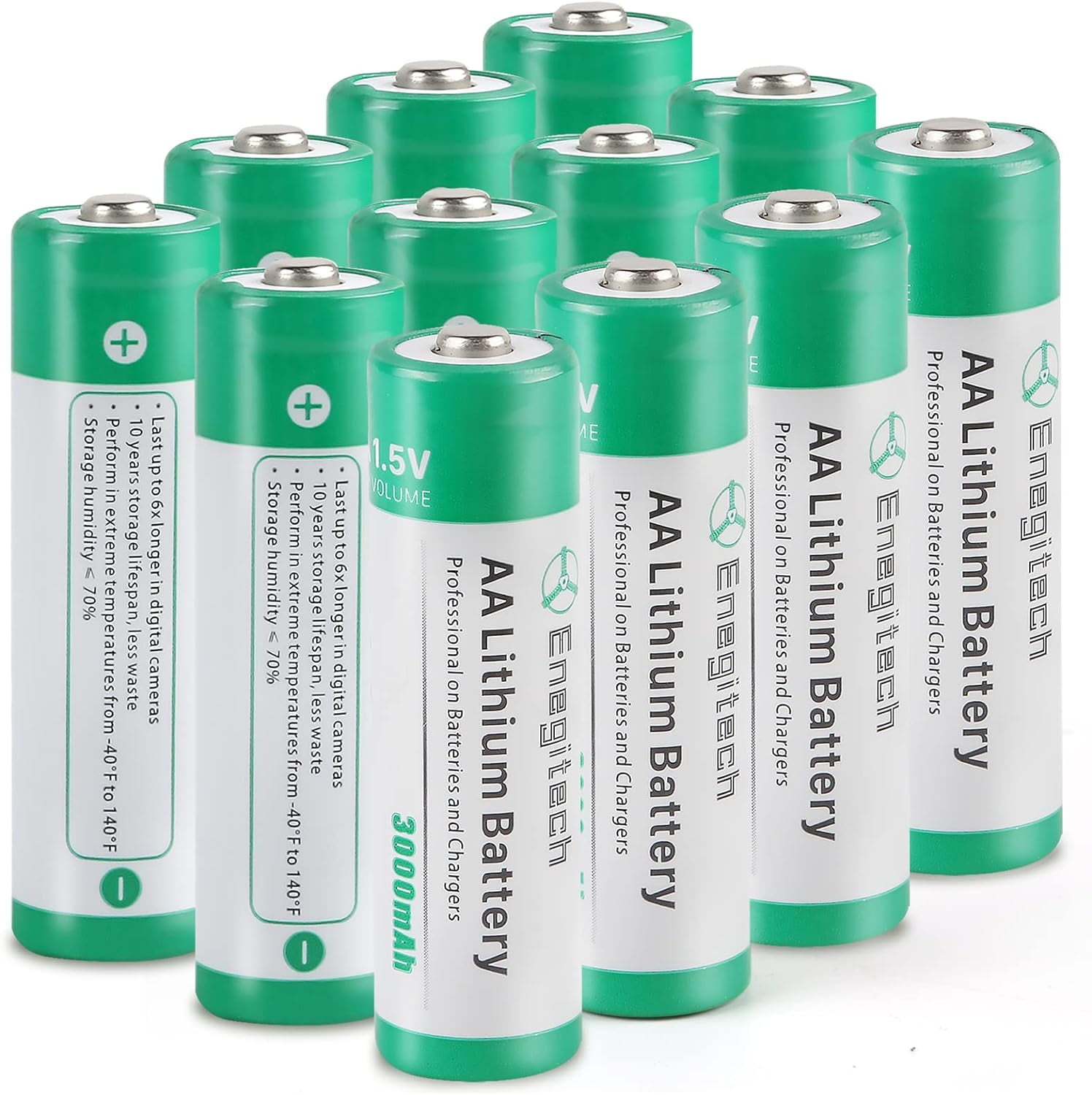 Enegitech AA Lithium Battery, Double A NonRechargeable Battery 1.5V