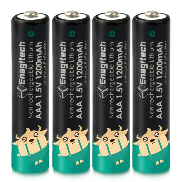 Enegitech AAA Lithium Batteries, Triple A Battery 1.5V 1200mAh for Hygrometer Thermometer Non