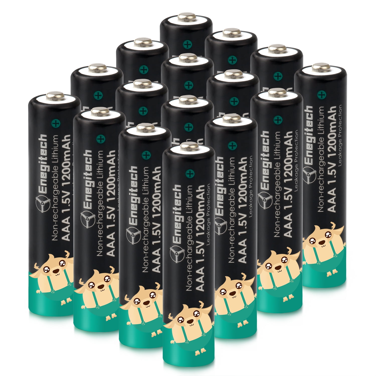 Enegitech AAA Lithium Batteries, Triple A Battery 1.5V 1200mAh for Remote Control, Camera Non