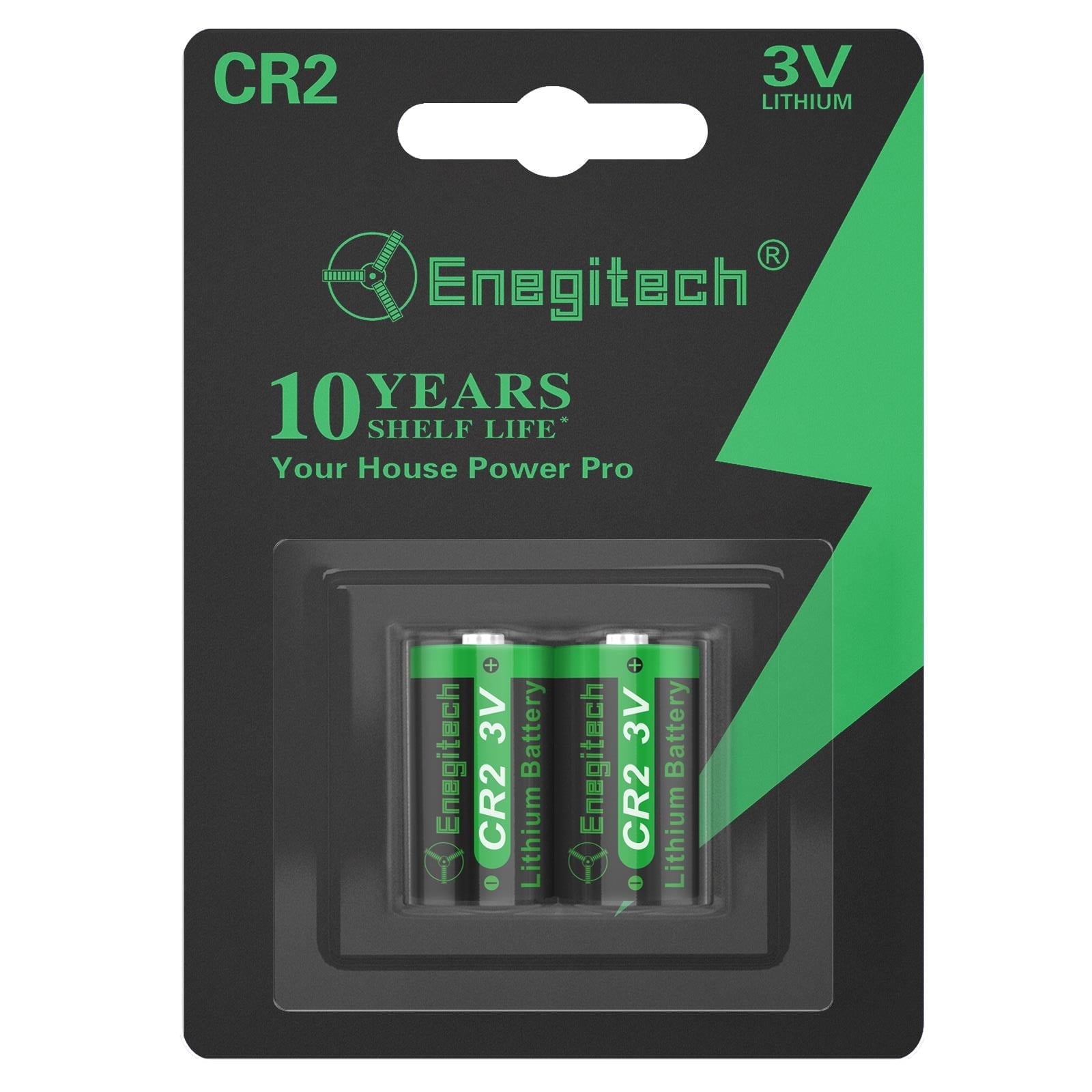 Enegitech CR2 3V Lithium Battery, DL-CR2 for Golf Rangefinder Nest Temperature Sensor Switchbot Non-Rechargeable 2 Pack