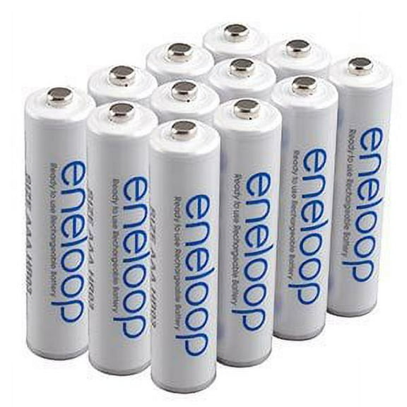 Eneloop (3rd gen) AAA 1800 Cycle, Ni-MH Pre-Charged Rechargeable Batteries, 12 Pack (Discontinued by Manufacturer)