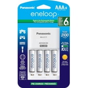 Panasonic Battery Charger Pack with 4 AAA eneloop Rechargeable Batteries