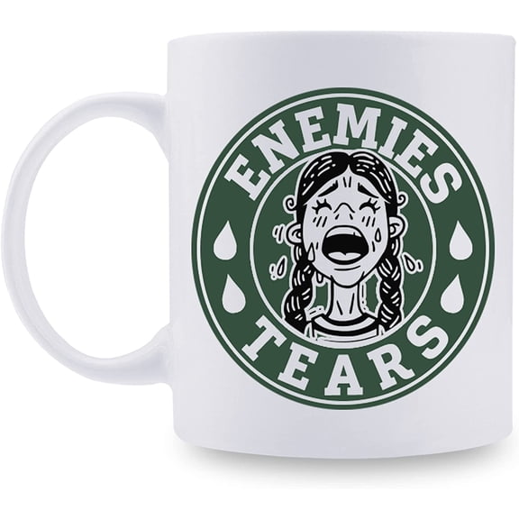 Enemies Tears Mug for Military, Sarcastic Men, Women, Mom, Dad, Boyfriend, Son, Coworker - Funny Christmas Birthday Valentines Fathers Day 11oz Coffee Mug (Enemies Tears)