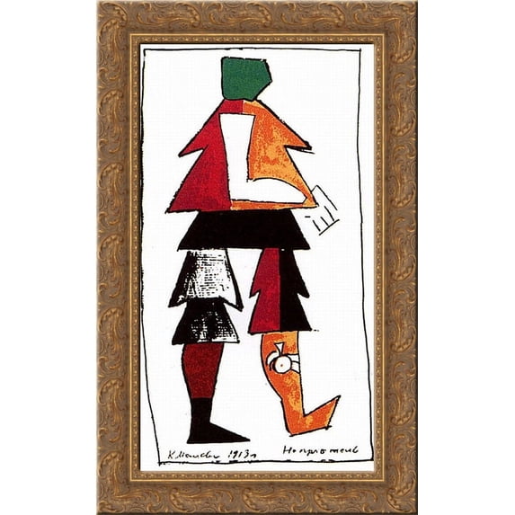 Enemy 17x24 Gold Ornate Wood Framed Canvas Art by Malevich, Kazimir