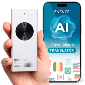 Enence Pro Language Translator Device - 60+ Languages, Wireless, Instant Two Way Voice Translation
