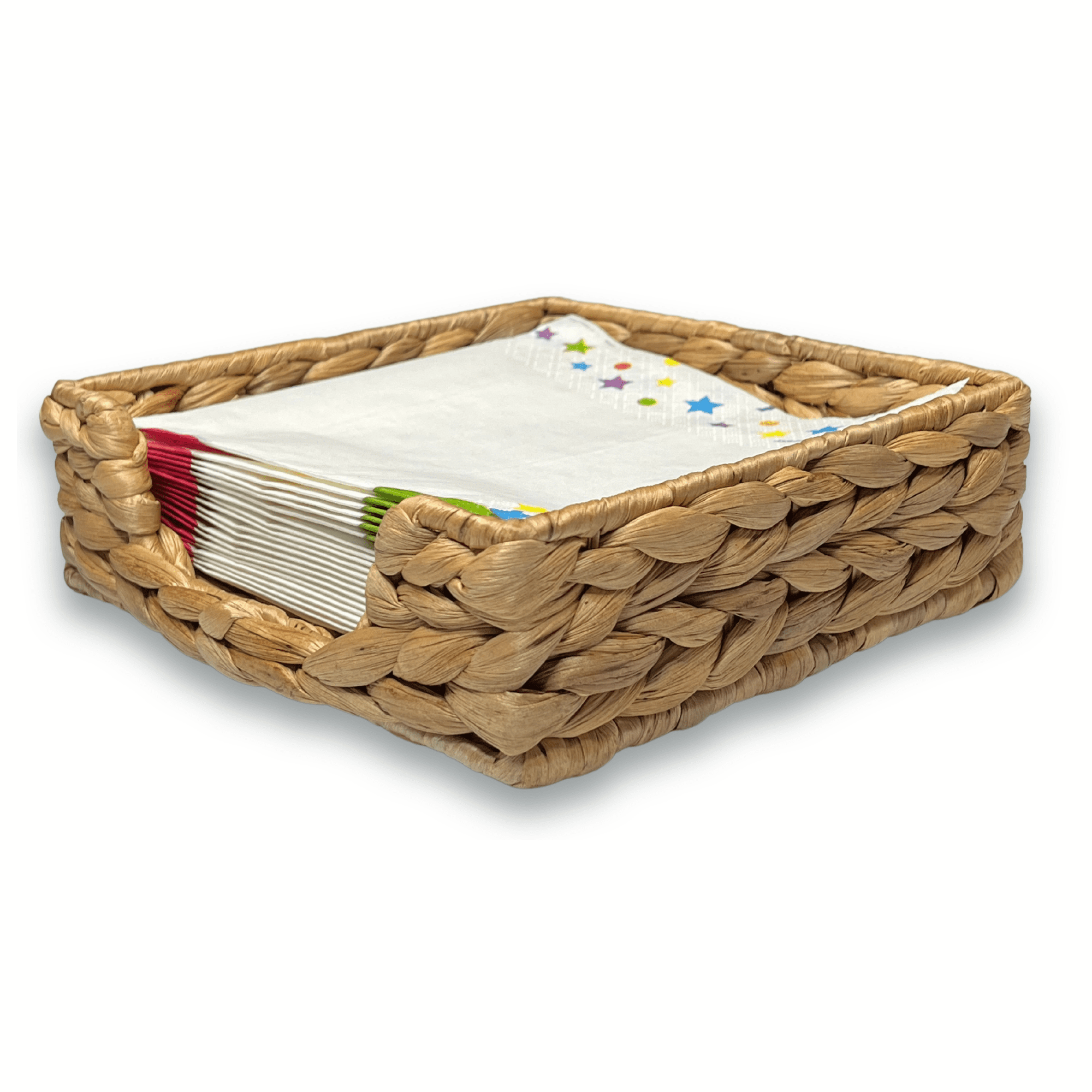 Eneocare Water Hyacinth Square Napkin Holder for Bathroom, Restaurant ...